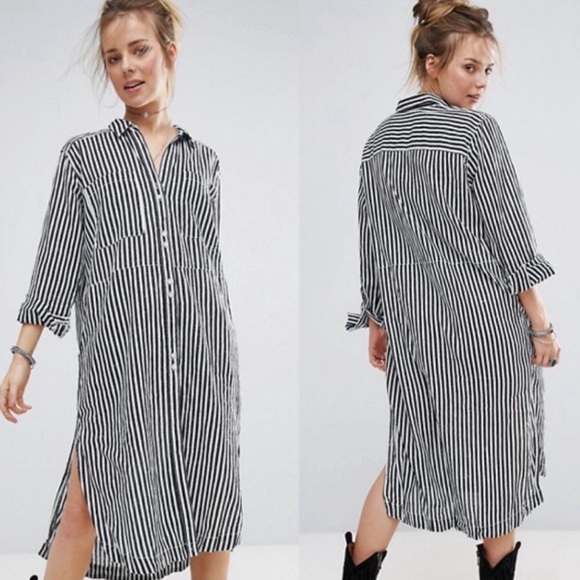 Free People Faded In The Morning Linen Blend Button Down Dress - Small Flaw* - Picture 3 of 12